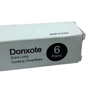 Donxote Extra Long Cooking Chopsticks 6 Pairs 16.5 Inches Wooden Heat Resistant